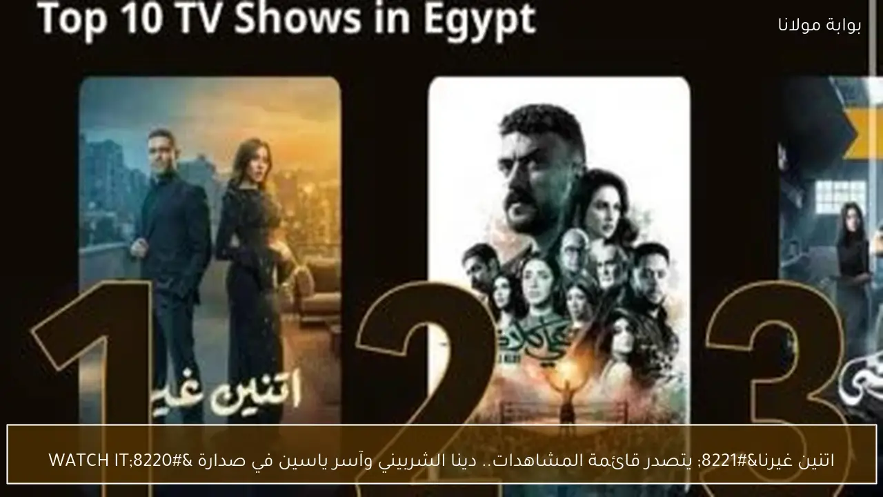 اتنين غيرنا” يتصدر قائمة المشاهدات.. دينا الشربيني وآسر ياسين في صدارة “WATCH IT