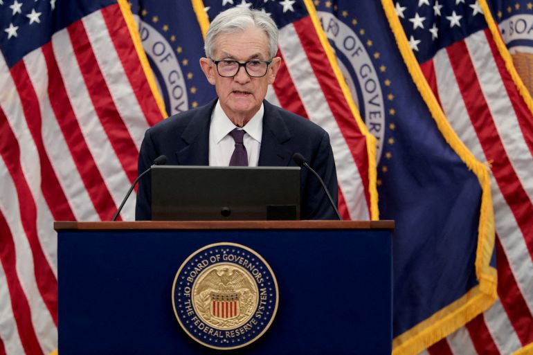 FILE PHOTO: U.S. Federal Reserve Chair Jerome Powell speaks during a press conference following a two-day meeting of the Federal Open Market Committee (FOMC) on interest rate policy, in Washington, D.C., U.S., January 28, 2026. REUTERS/Jonathan Ernst/File Photo