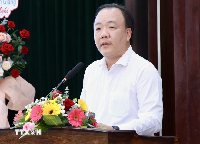 Ông Trần Hữu Linh, Cục trưởng Cục Quản lý và Phát triển thị trường trong nước, Bộ Công Thương. (Ảnh: Thanh Sang/TTXVN)