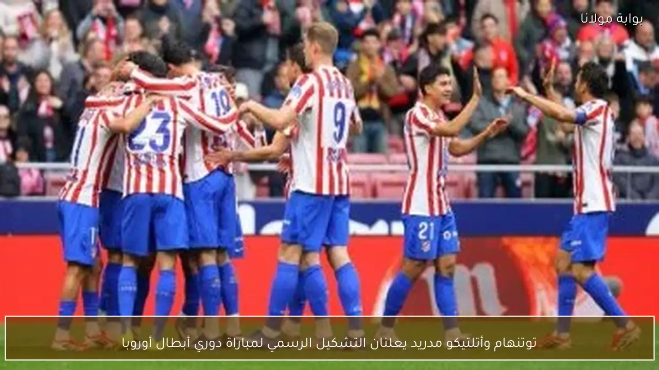 توتنهام وأتلتيكو مدريد يعلنان التشكيل الرسمي لمباراة دوري أبطال أوروبا