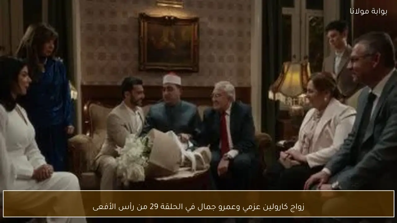 زواج كارولين عزمي وعمرو جمال في الحلقة 29 من رأس الأفعى