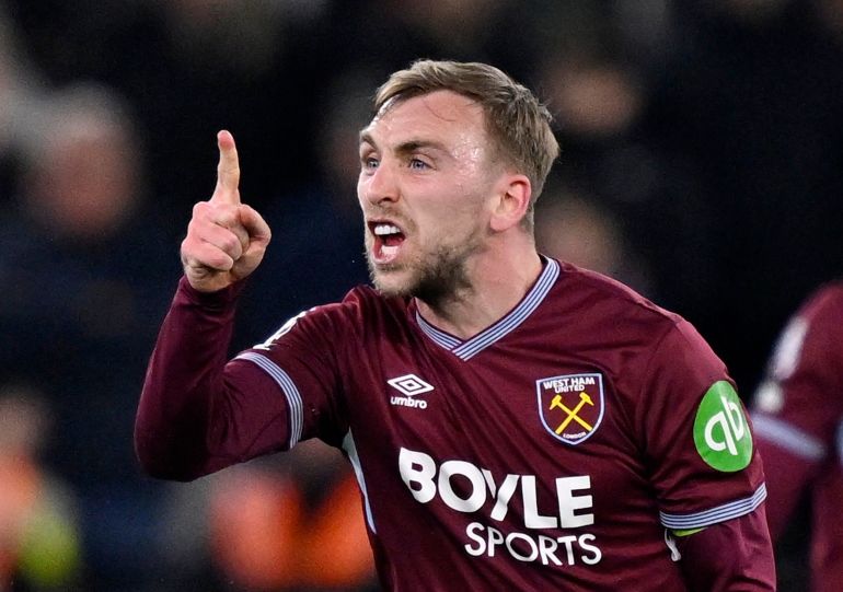 Soccer Football - Premier League - West Ham United v Manchester City - London Stadium, London, Britain - March 14, 2026 West Ham United's Jarrod Bowen reacts REUTERS/Tony O Brien EDITORIAL USE ONLY. NO USE WITH UNAUTHORIZED AUDIO, VIDEO, DATA, FIXTURE LISTS, CLUB/LEAGUE LOGOS OR 'LIVE' SERVICES. ONLINE IN-MATCH USE LIMITED TO 120 IMAGES, NO VIDEO EMULATION. NO USE IN BETTING, GAMES OR SINGLE CLUB/LEAGUE/PLAYER PUBLICATIONS. PLEASE CONTACT YOUR ACCOUNT REPRESENTATIVE FOR FURTHER DETAILS..