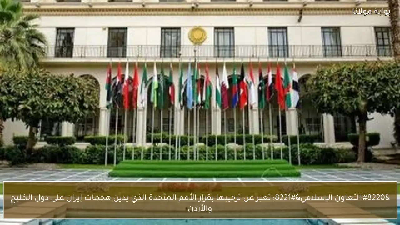 “التعاون الإسلامي” تعبر عن ترحيبها بقرار الأمم المتحدة الذي يدين هجمات إيران على دول الخليج والأردن