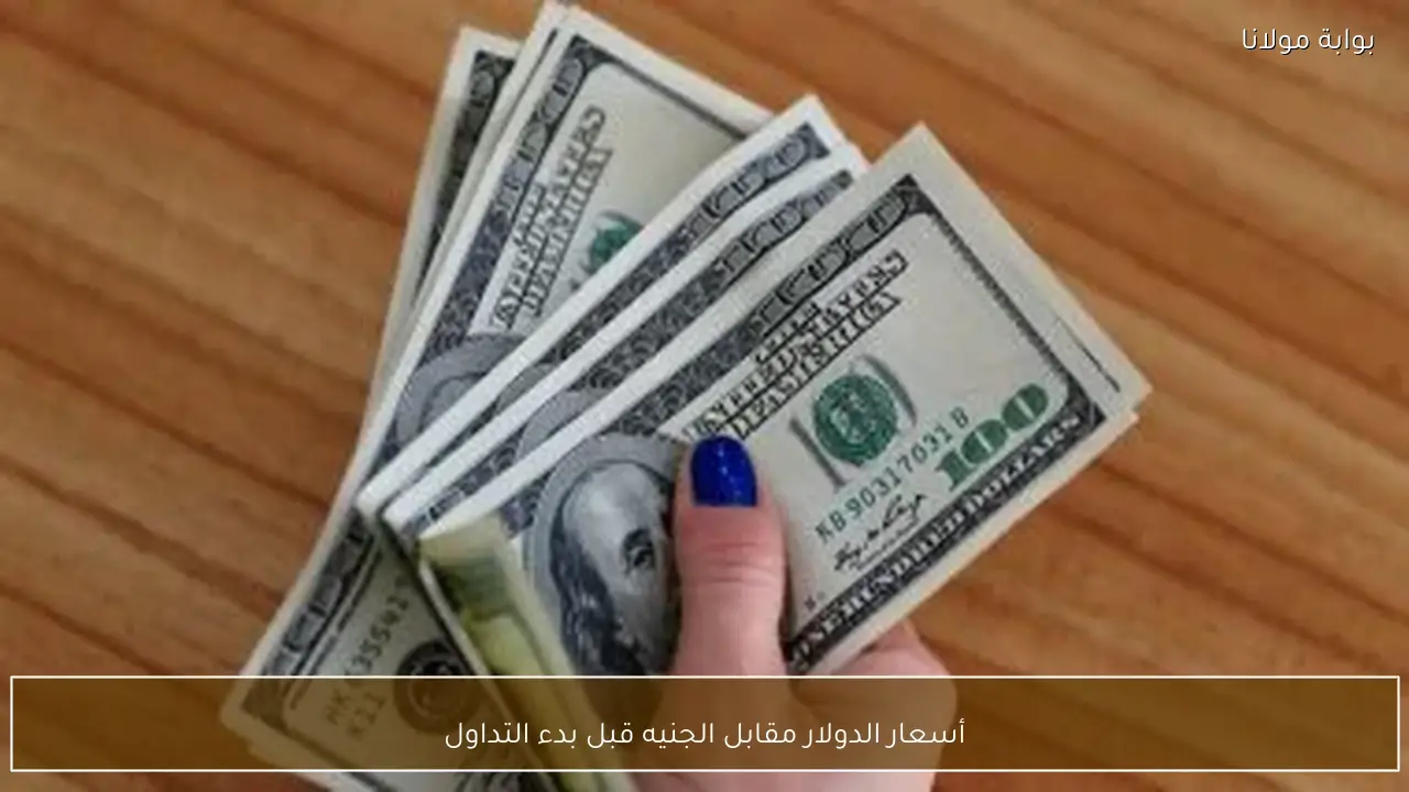 أسعار الدولار مقابل الجنيه قبل بدء التداول