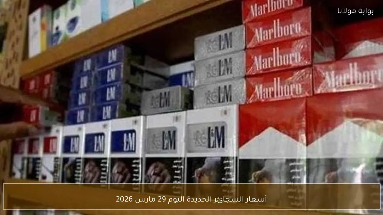 أسعار السجائر الجديدة اليوم 29 مارس 2026