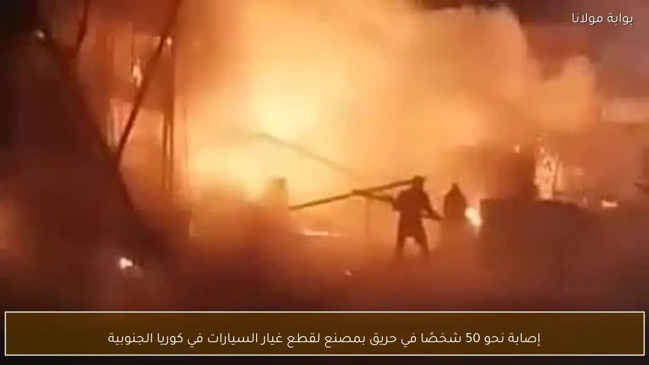 إصابة نحو 50 شخصًا في حريق بمصنع لقطع غيار السيارات في كوريا الجنوبية