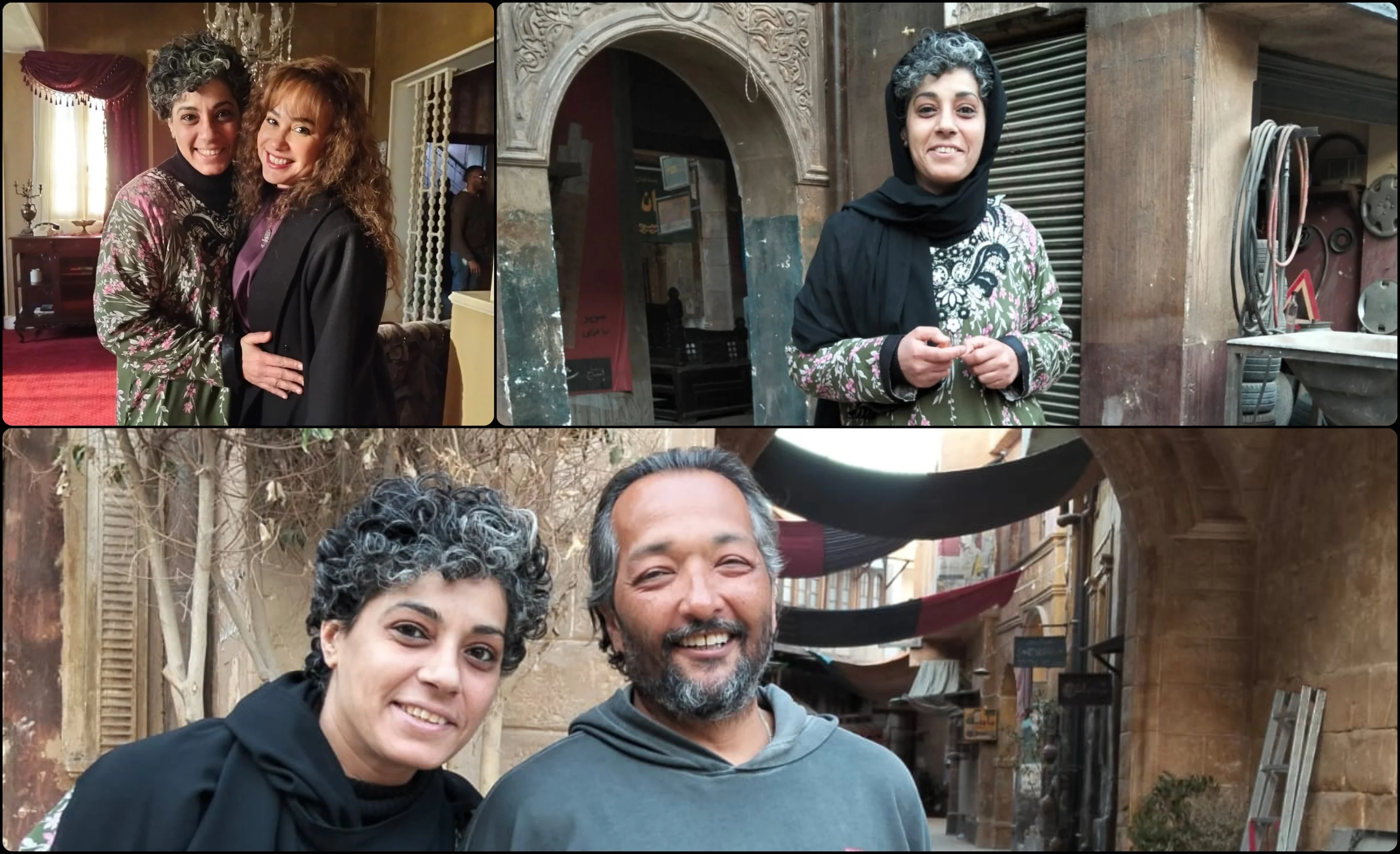 الفنانة ايمان الحلو مع هند صبري والمخرج حسين المنباوي