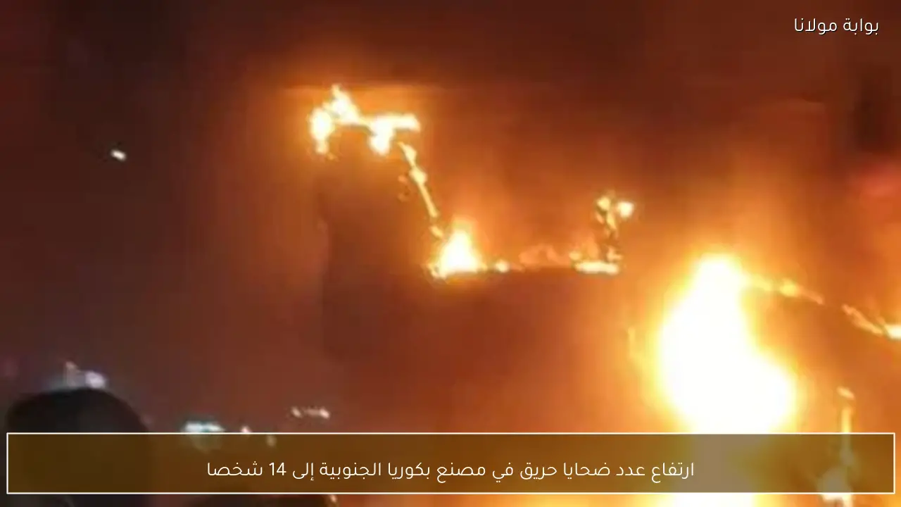 ارتفاع عدد ضحايا حريق في مصنع بكوريا الجنوبية إلى 14 شخصا