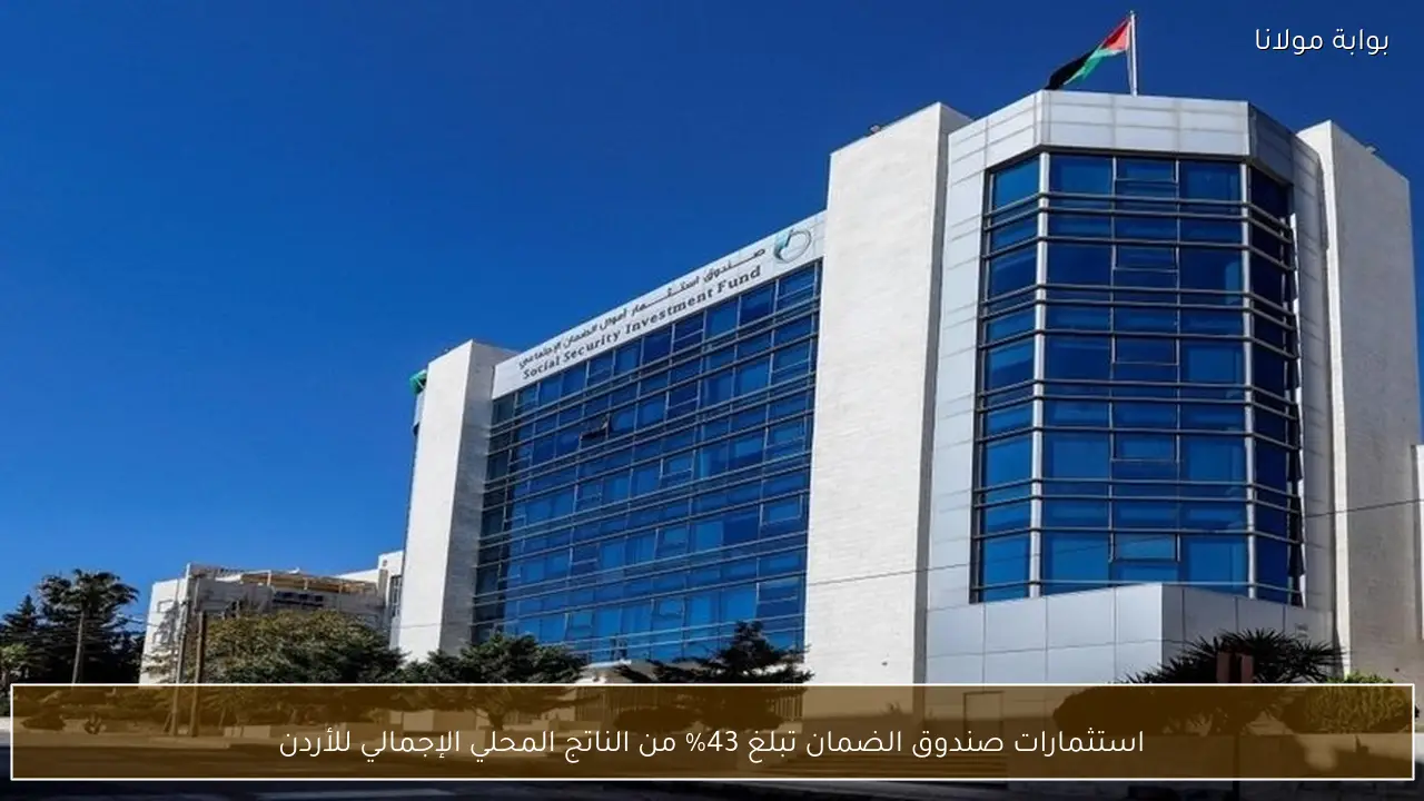 استثمارات صندوق الضمان تبلغ 43% من الناتج المحلي الإجمالي للأردن