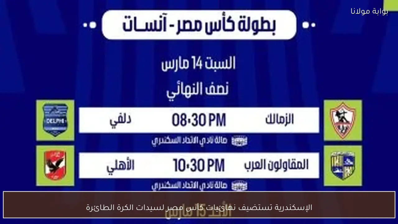 الإسكندرية تستضيف نهائيات كأس مصر لسيدات الكرة الطائرة