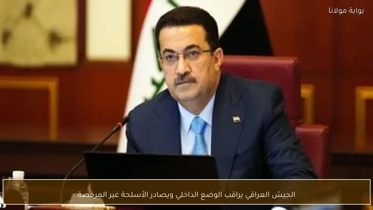 الجيش العراقي يراقب الوضع الداخلي ويصادر الأسلحة غير المرخصة