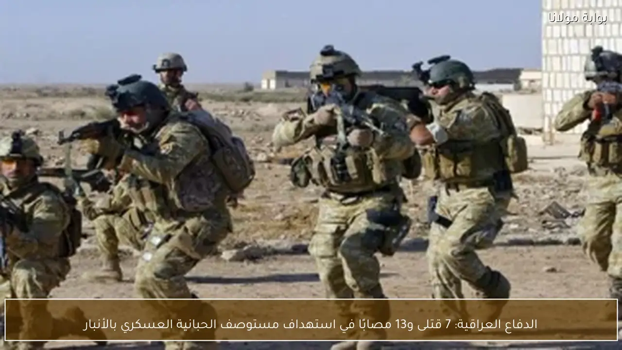 الدفاع العراقية: 7 قتلى و13 مصابًا في استهداف مستوصف الحبانية العسكري بالأنبار