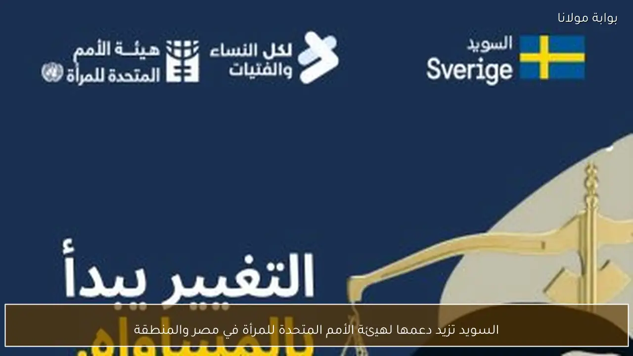 السويد تزيد دعمها لهيئة الأمم المتحدة للمرأة في مصر والمنطقة