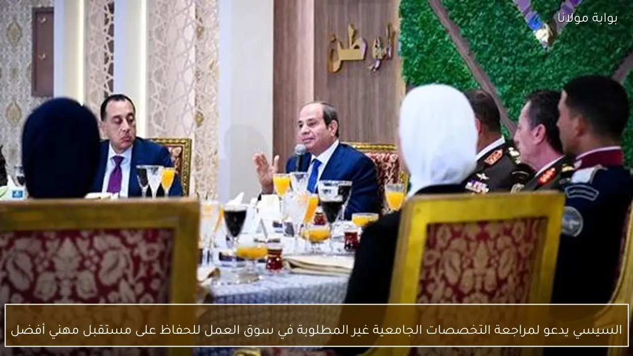 السيسي يدعو لمراجعة التخصصات الجامعية غير المطلوبة في سوق العمل للحفاظ على مستقبل مهني أفضل