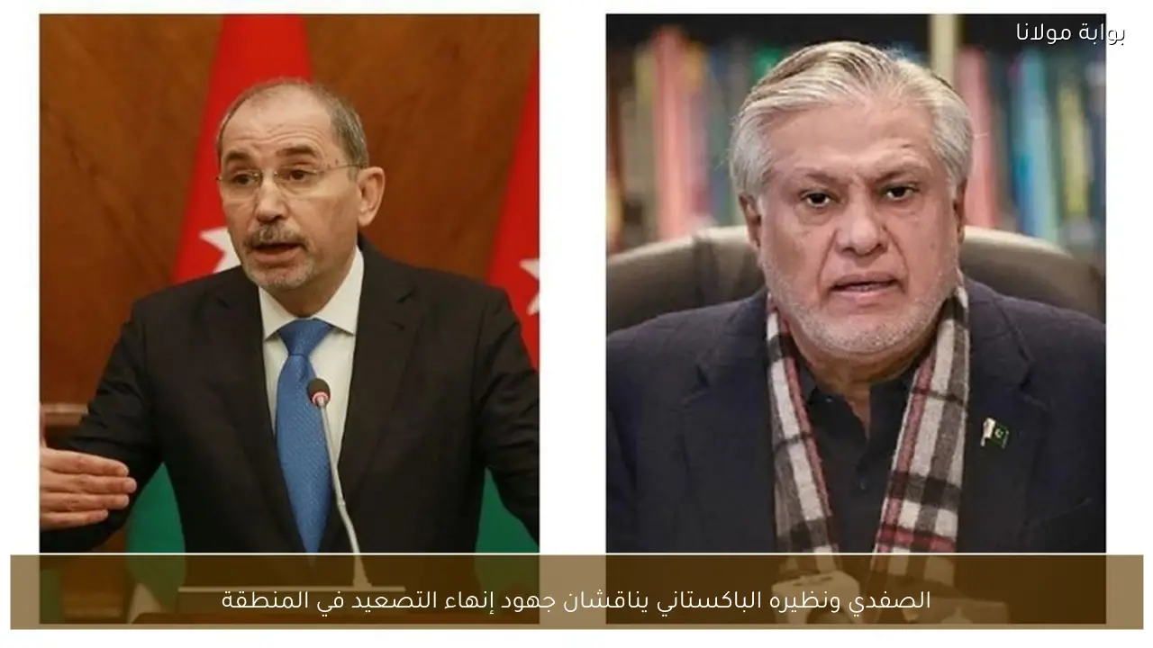 الصفدي ونظيره الباكستاني يناقشان جهود إنهاء التصعيد في المنطقة