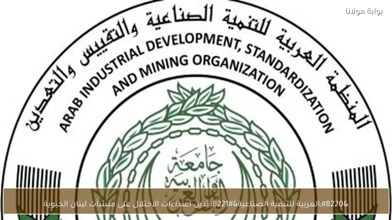 “العربية للتنمية الصناعية” تدين اعتداءات الاحتلال على منشآت لبنان الحيوية