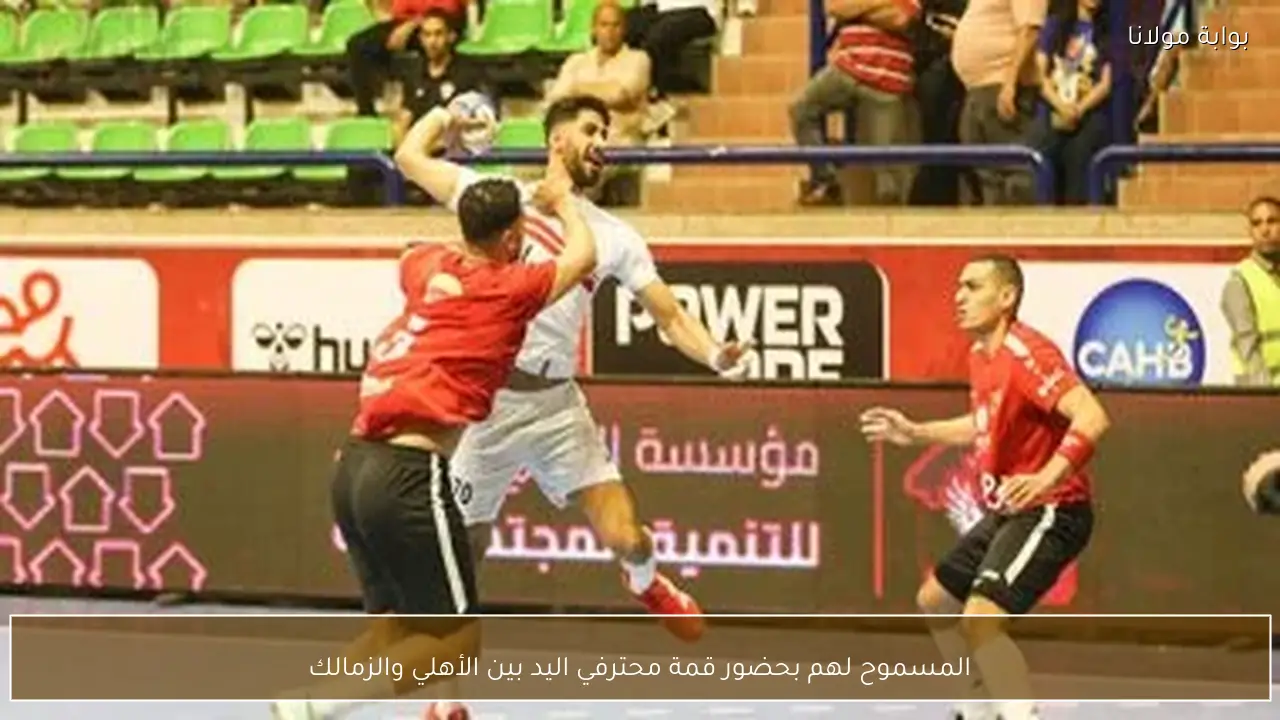 المسموح لهم بحضور قمة محترفي اليد بين الأهلي والزمالك