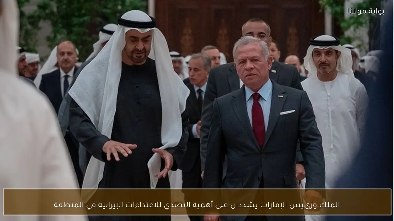 الملك ورئيس الإمارات يشددان على أهمية التصدي للاعتداءات الإيرانية في المنطقة