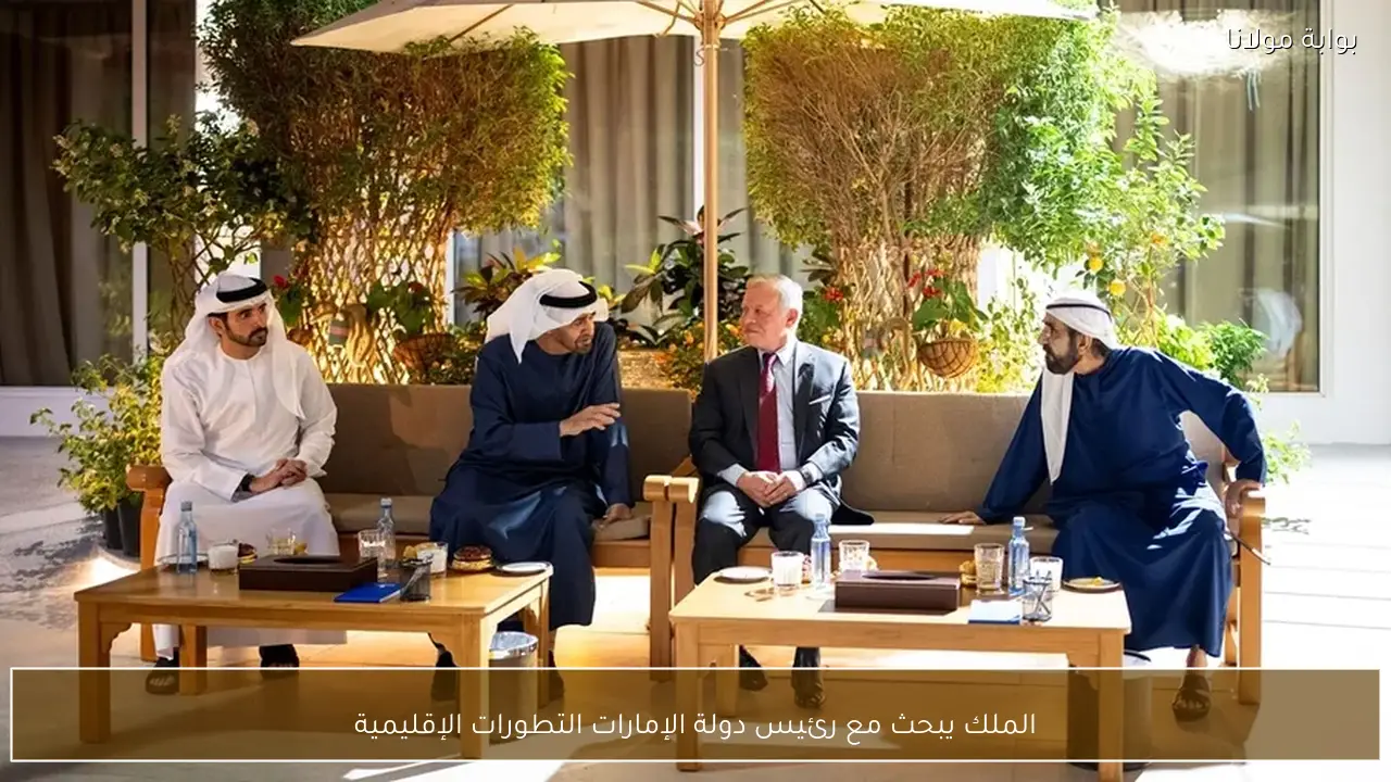 الملك يبحث مع رئيس دولة الإمارات التطورات الإقليمية