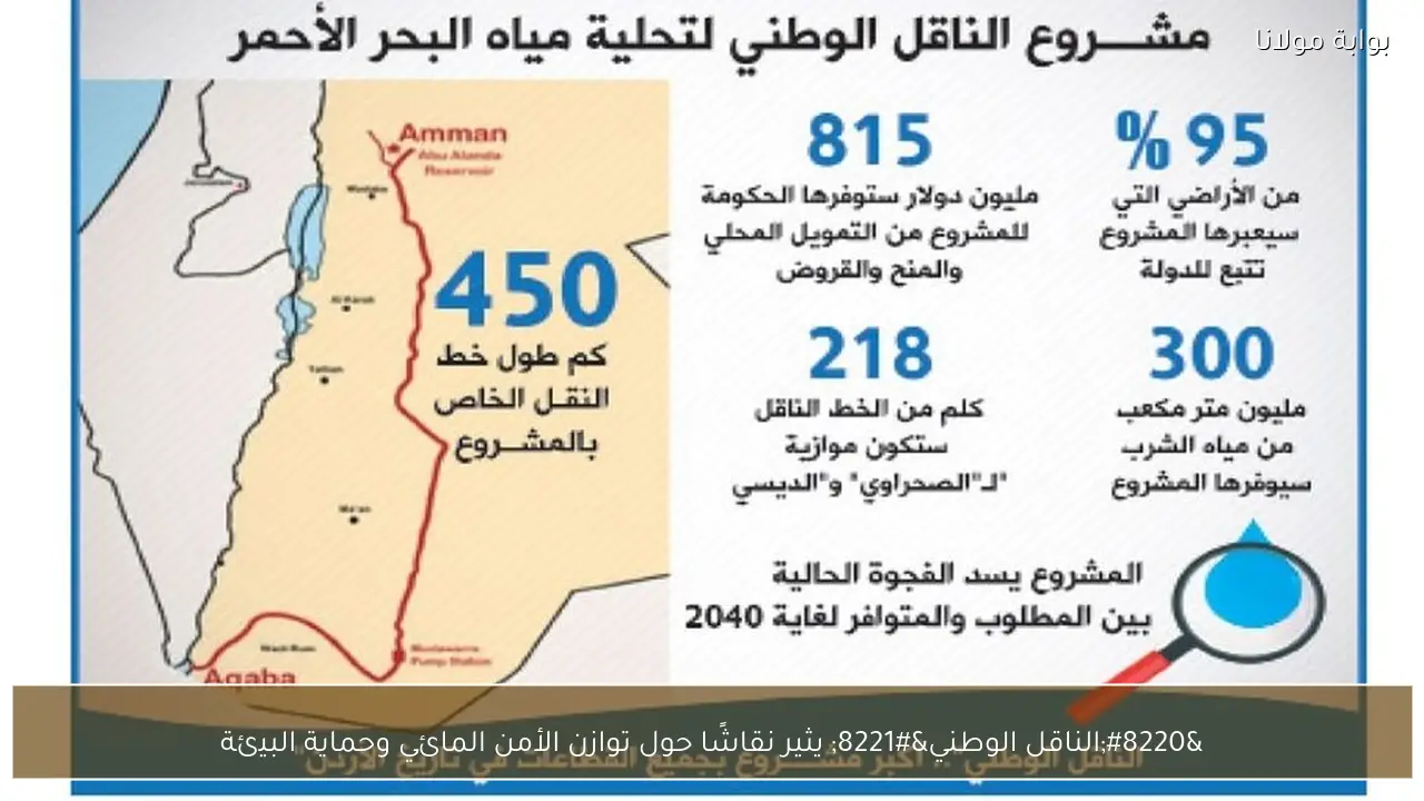 “الناقل الوطني” يثير نقاشًا حول توازن الأمن المائي وحماية البيئة