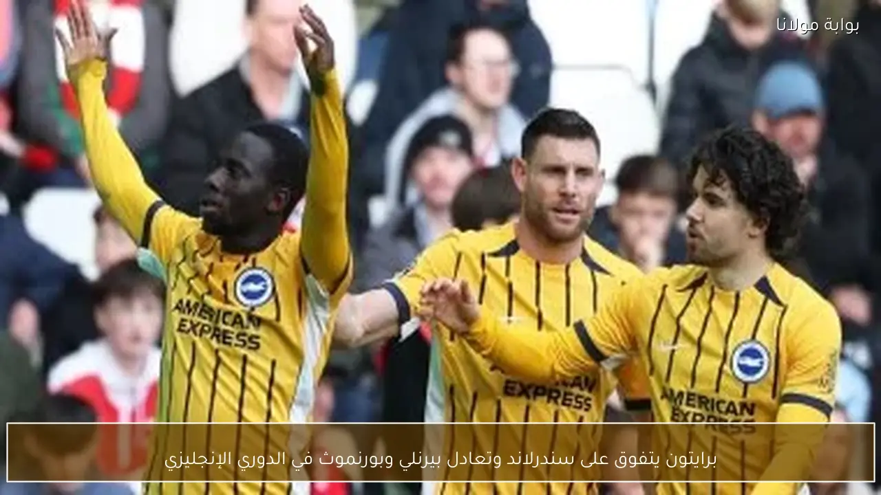 برايتون يتفوق على سندرلاند وتعادل بيرنلي وبورنموث في الدوري الإنجليزي