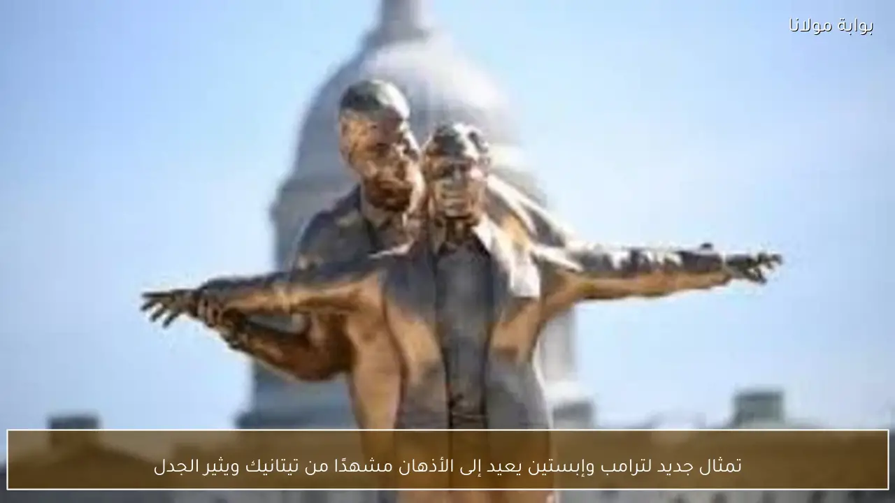 تمثال جديد لترامب وإبستين يعيد إلى الأذهان مشهدًا من تيتانيك ويثير الجدل