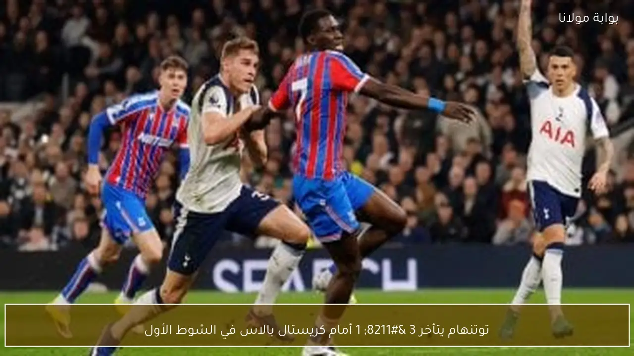توتنهام يتأخر 3 – 1 أمام كريستال بالاس في الشوط الأول