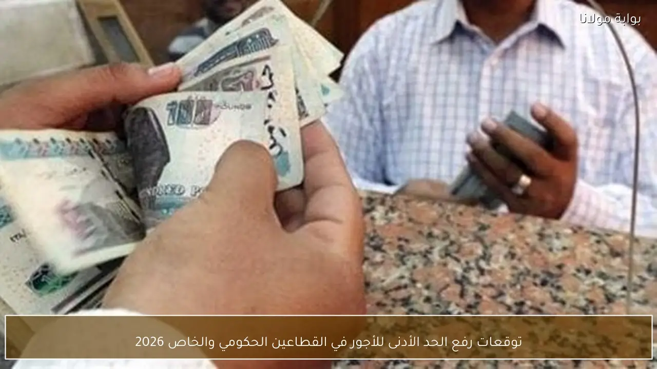 توقعات رفع الحد الأدنى للأجور في القطاعين الحكومي والخاص 2026