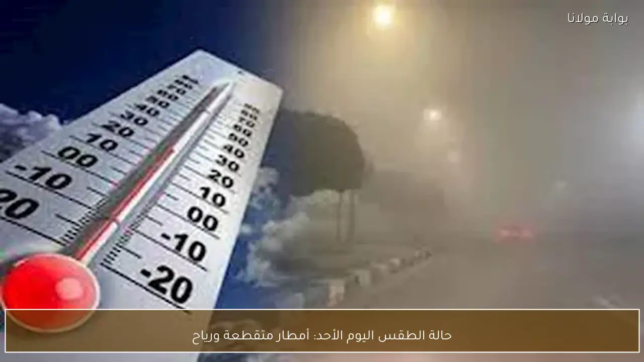 حالة الطقس اليوم الأحد: أمطار متقطعة ورياح