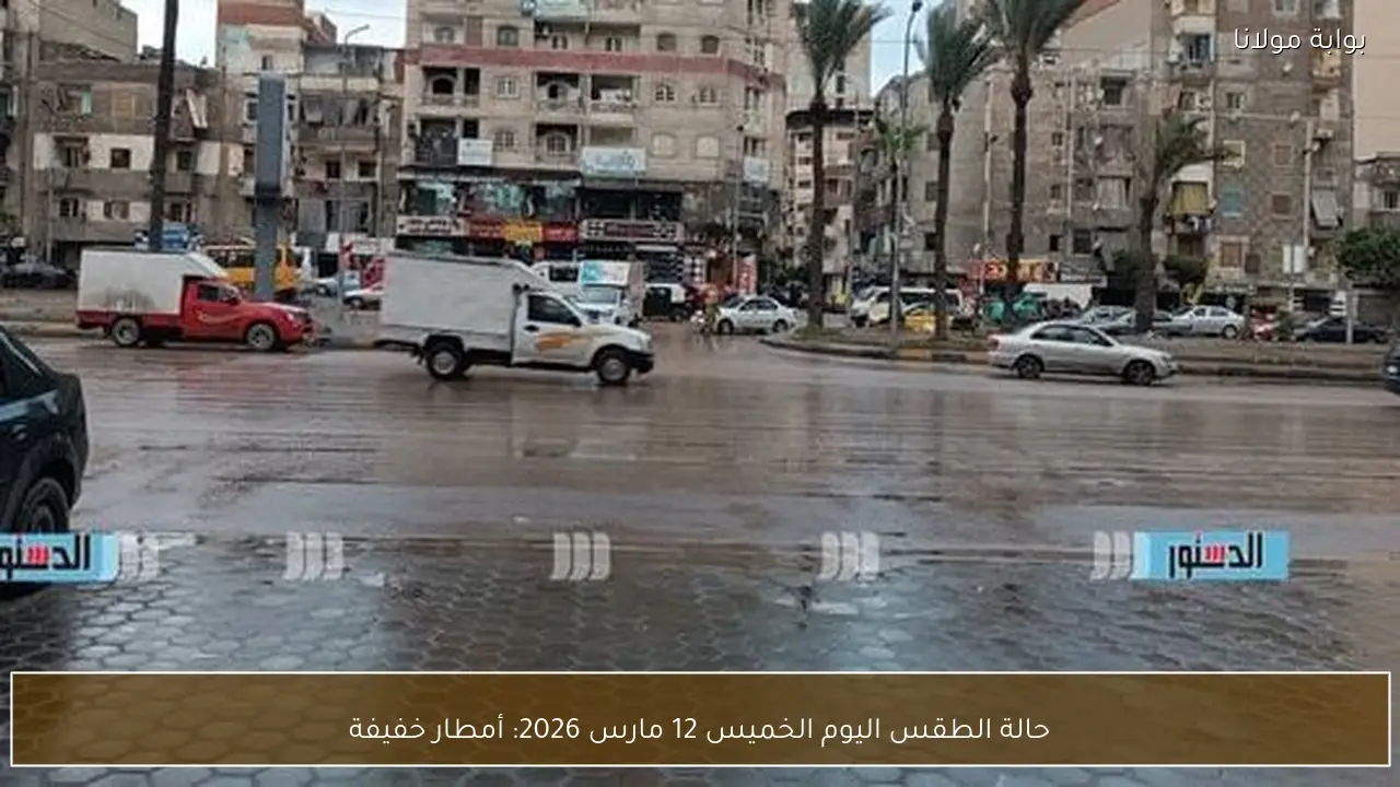 حالة الطقس اليوم الخميس 12 مارس 2026: أمطار خفيفة