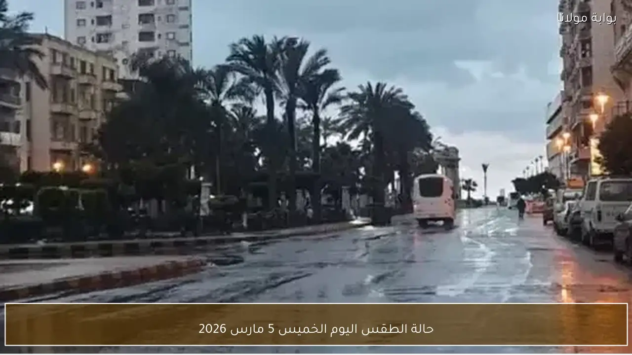 حالة الطقس اليوم الخميس 5 مارس 2026