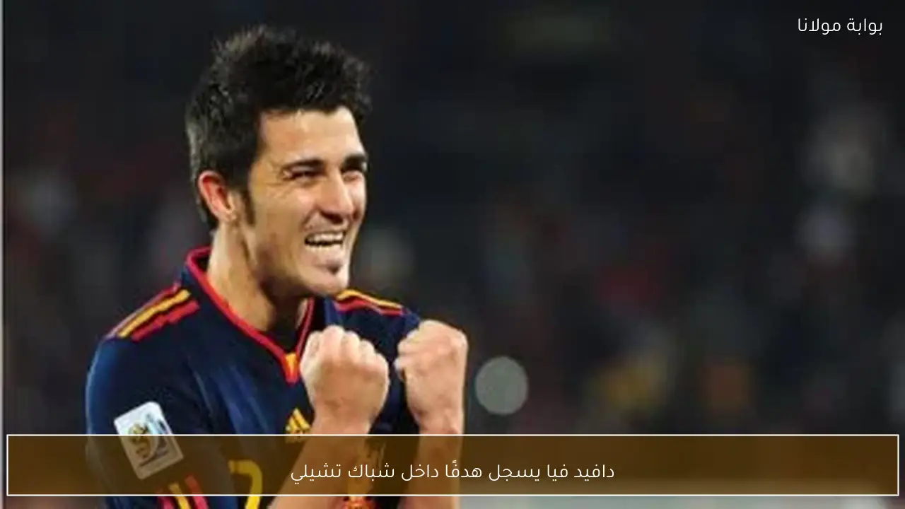 دافيد فيا يسجل هدفًا داخل شباك تشيلي