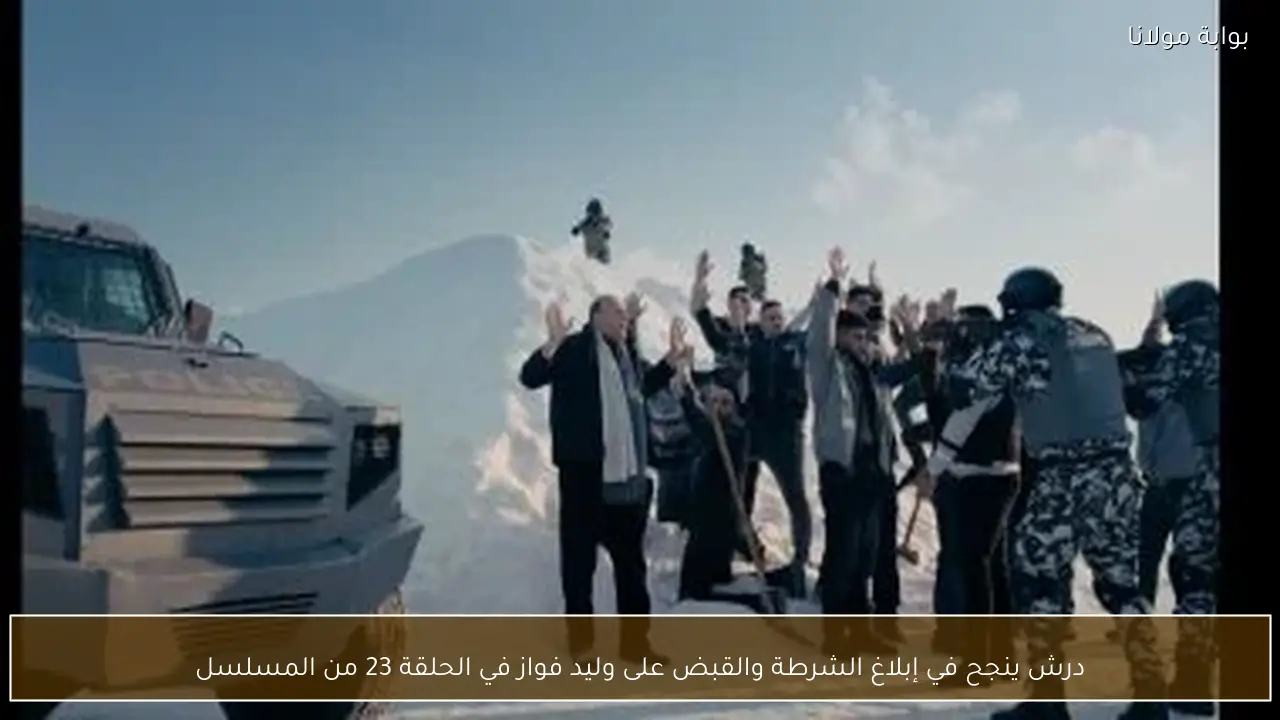 درش ينجح في إبلاغ الشرطة والقبض على وليد فواز في الحلقة 23 من المسلسل