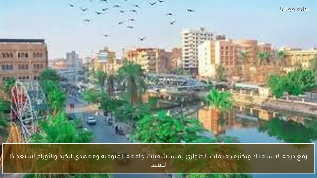 رفع درجة الاستعداد وتكثيف خدمات الطوارئ بمستشفيات جامعة المنوفية ومعهدي الكبد والأورام استعدادًا للعيد