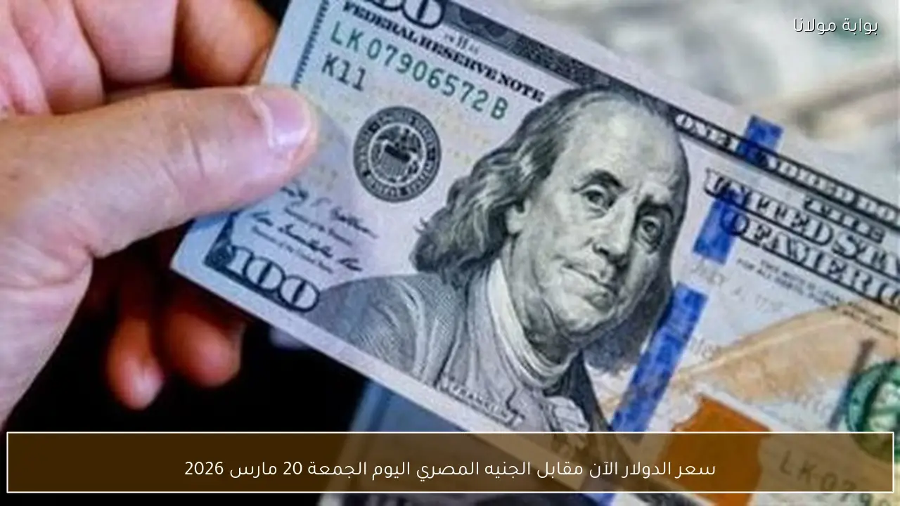 سعر الدولار الآن مقابل الجنيه المصري اليوم الجمعة 20 مارس 2026