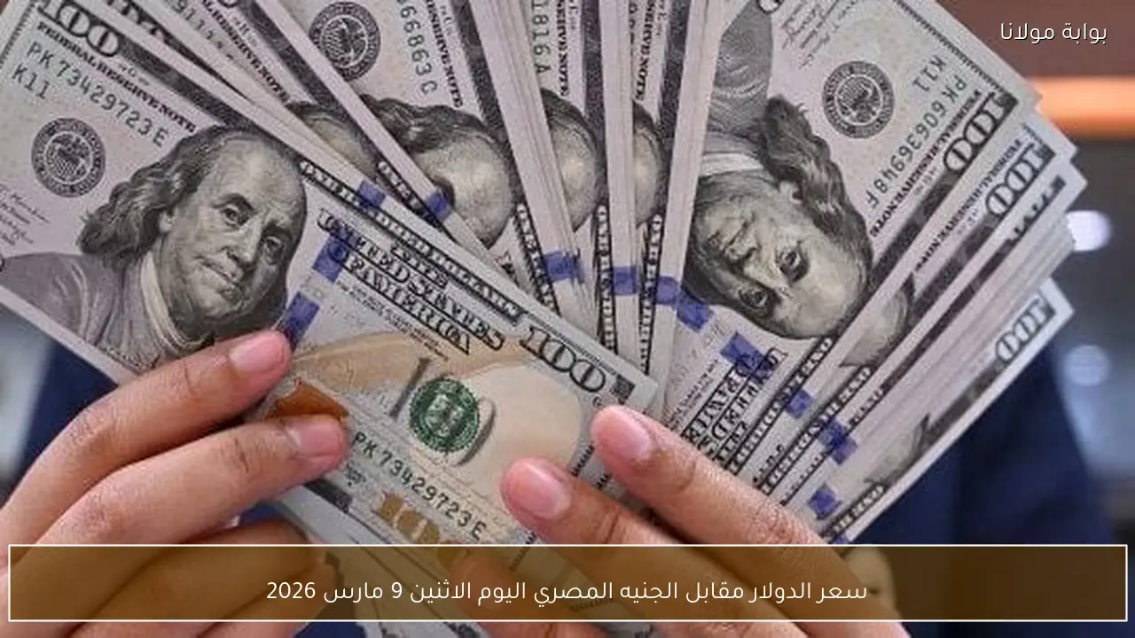 سعر الدولار مقابل الجنيه المصري اليوم الاثنين 9 مارس 2026