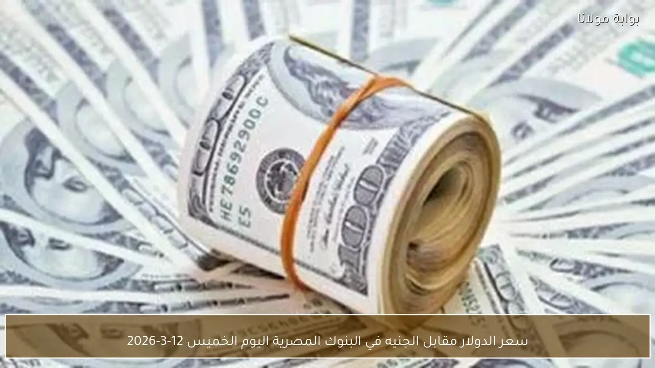سعر الدولار مقابل الجنيه في البنوك المصرية اليوم الخميس 12-3-2026