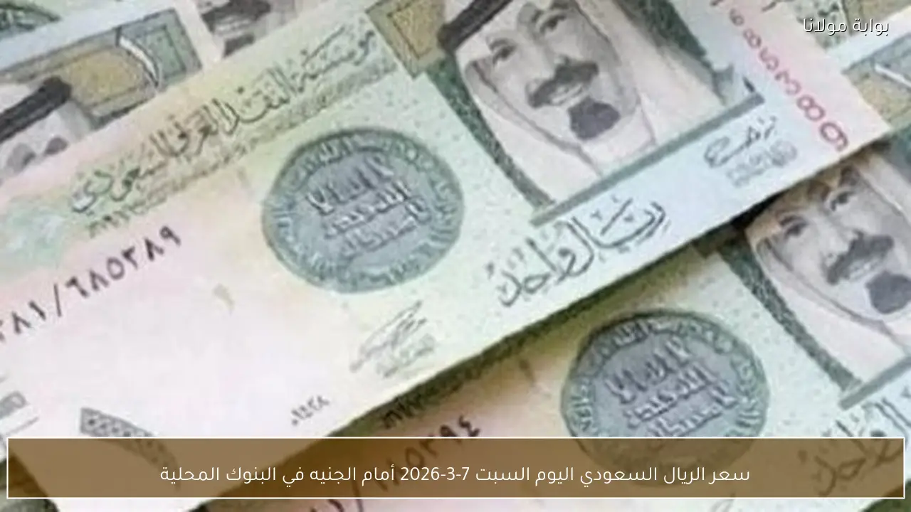 سعر الريال السعودي اليوم السبت 7-3-2026 أمام الجنيه في البنوك المحلية