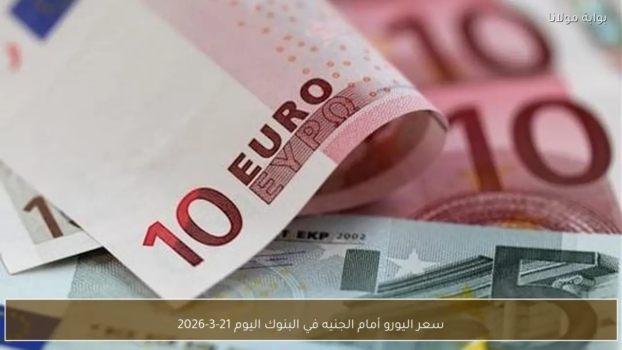 سعر اليورو أمام الجنيه في البنوك اليوم 21-3-2026