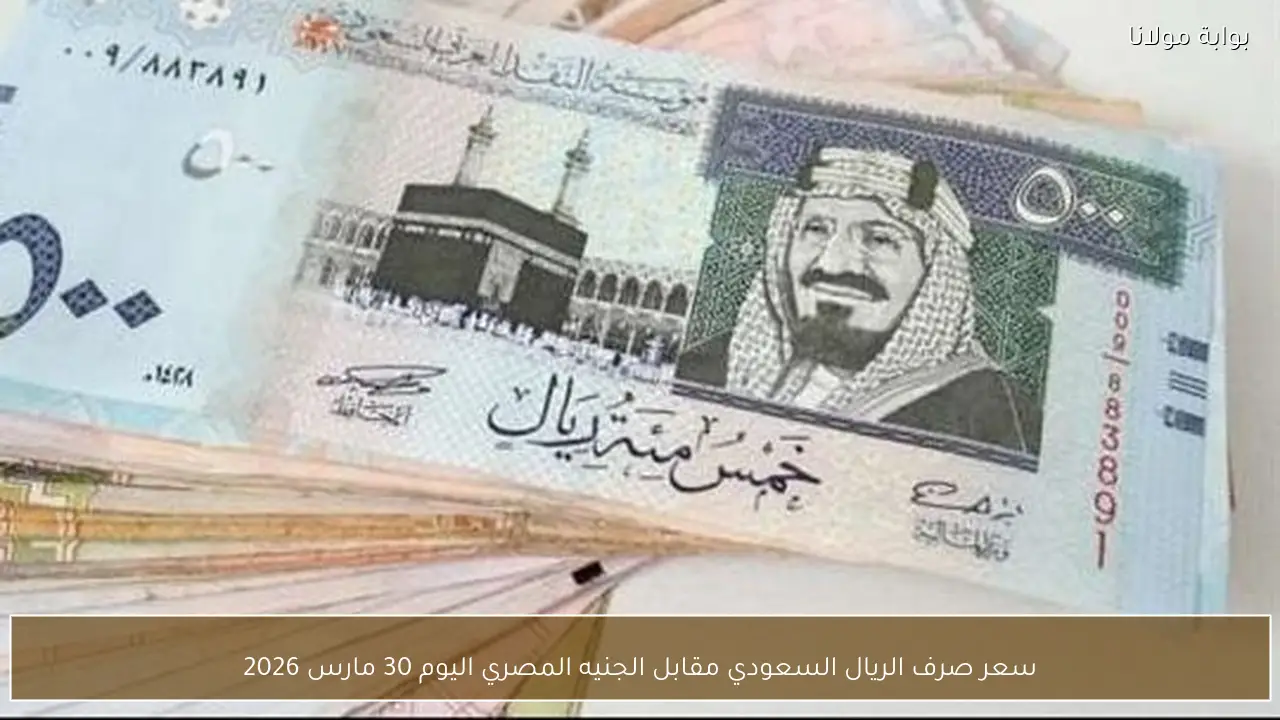 سعر صرف الريال السعودي مقابل الجنيه المصري اليوم 30 مارس 2026