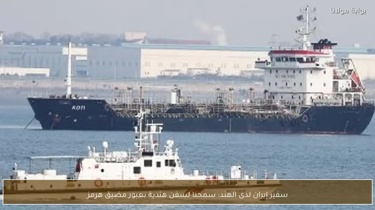 سفير إيران لدى الهند: سمحنا لسفن هندية بعبور مضيق هرمز