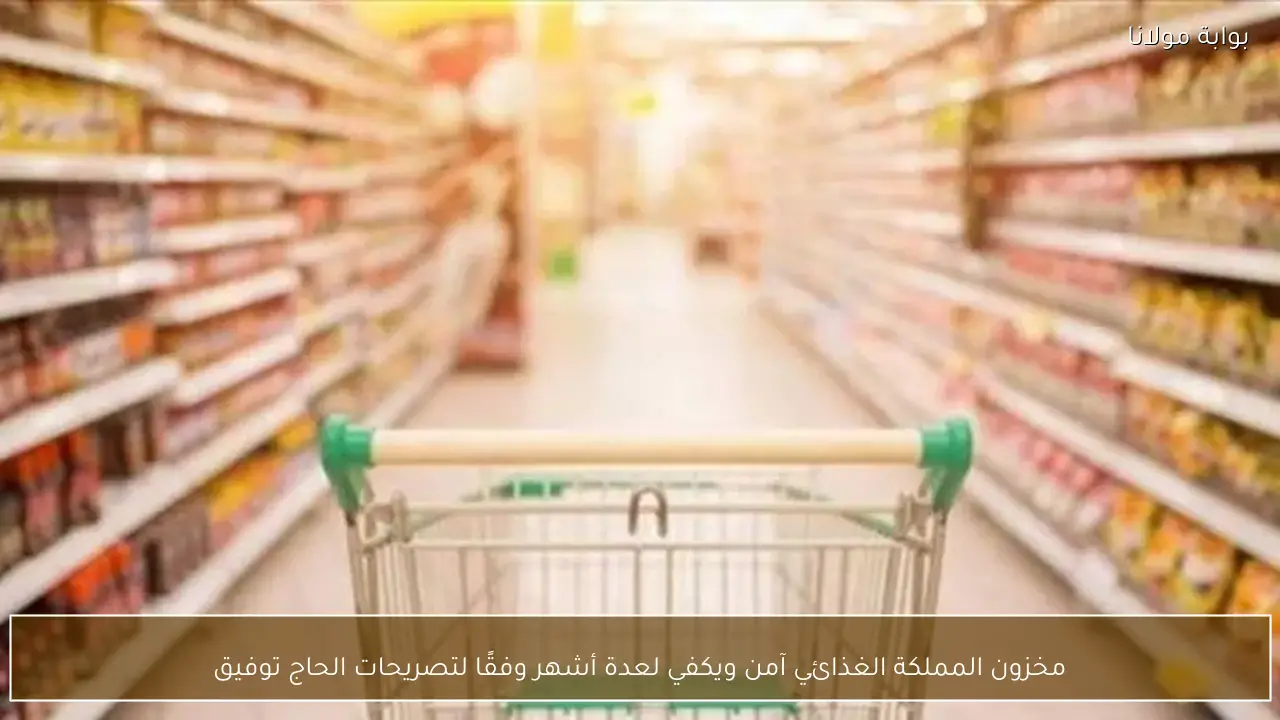 مخزون المملكة الغذائي آمن ويكفي لعدة أشهر وفقًا لتصريحات الحاج توفيق