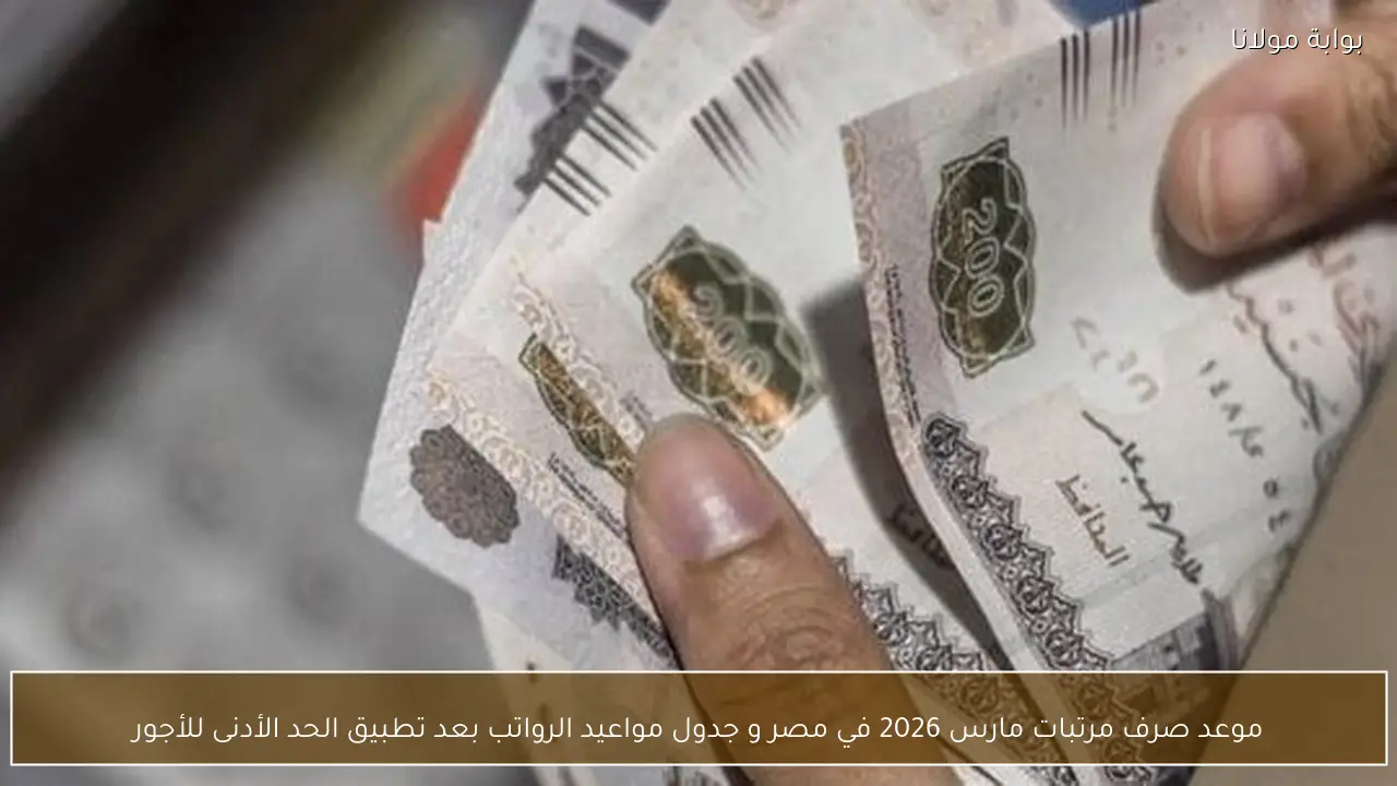 موعد صرف مرتبات مارس 2026 في مصر و جدول مواعيد الرواتب بعد تطبيق الحد الأدنى للأجور