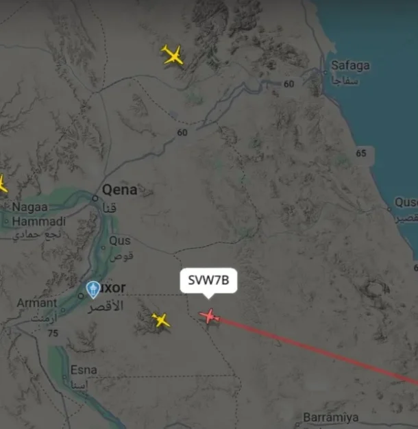 طائرة رونالدو فوق الاراضى المصرية