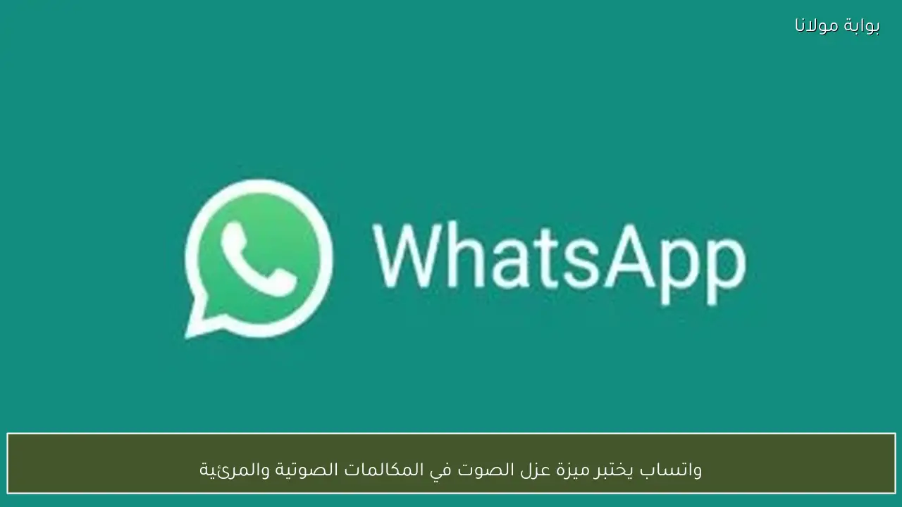 واتساب يختبر ميزة عزل الصوت في المكالمات الصوتية والمرئية