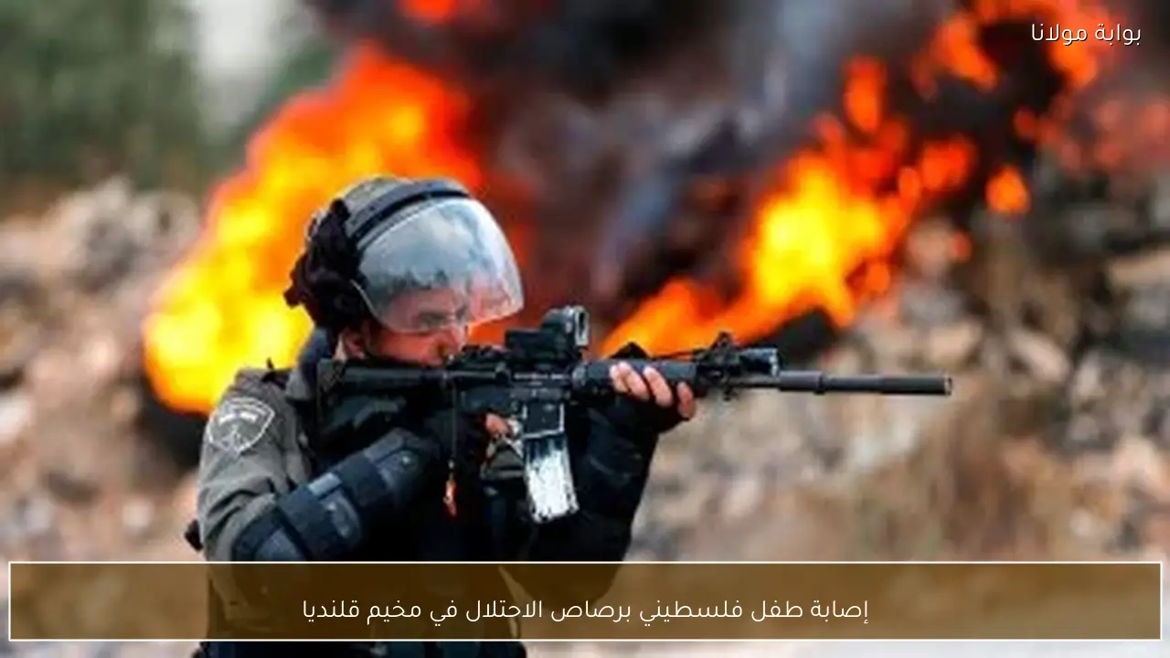 إصابة طفل فلسطيني برصاص الاحتلال في مخيم قلنديا