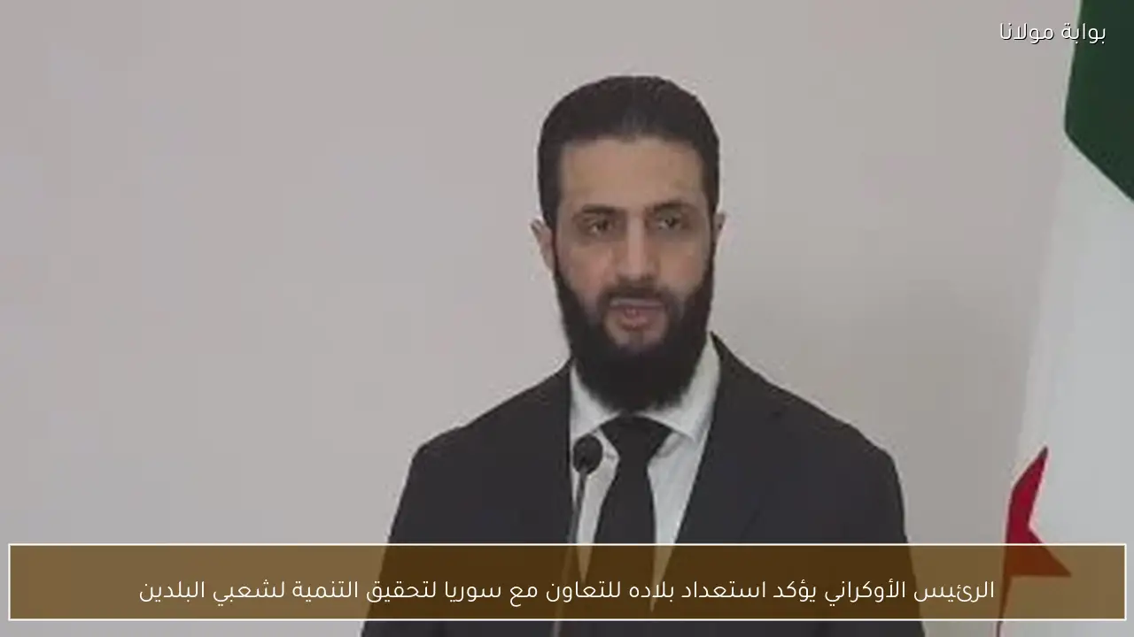 الرئيس الأوكراني يؤكد استعداد بلاده للتعاون مع سوريا لتحقيق التنمية لشعبي البلدين