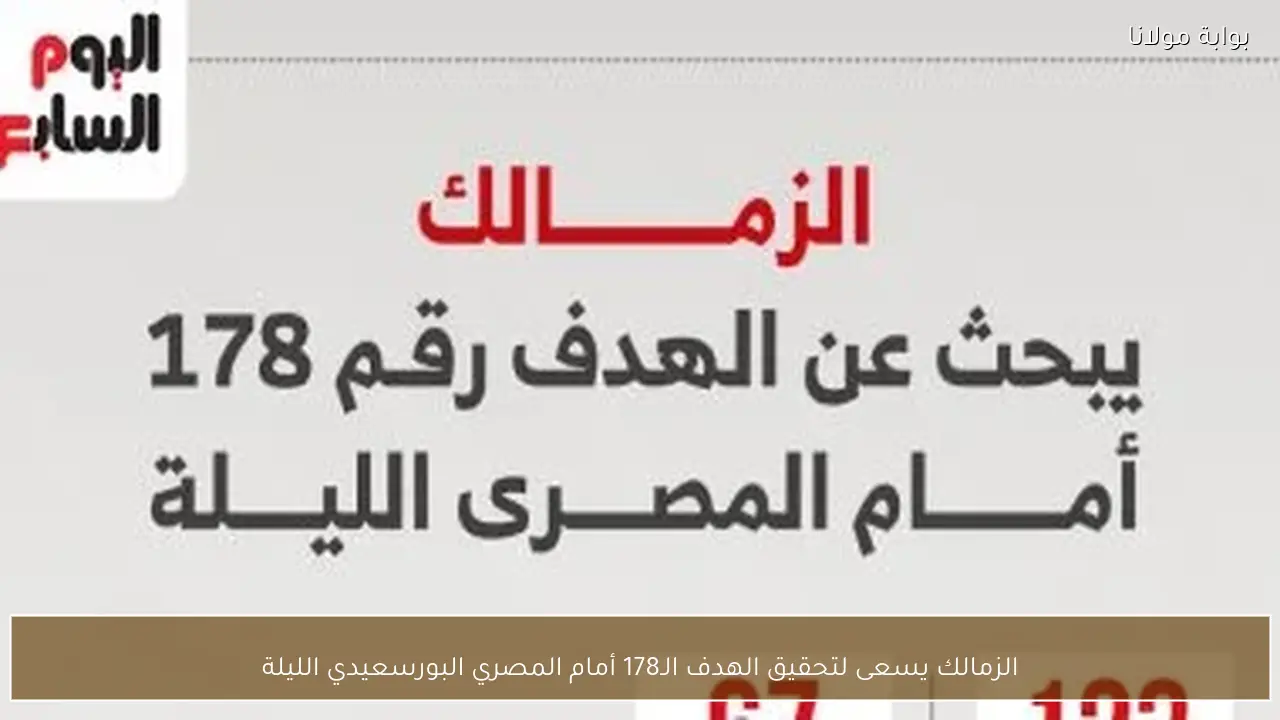 الزمالك يسعى لتحقيق الهدف الـ178 أمام المصري البورسعيدي الليلة