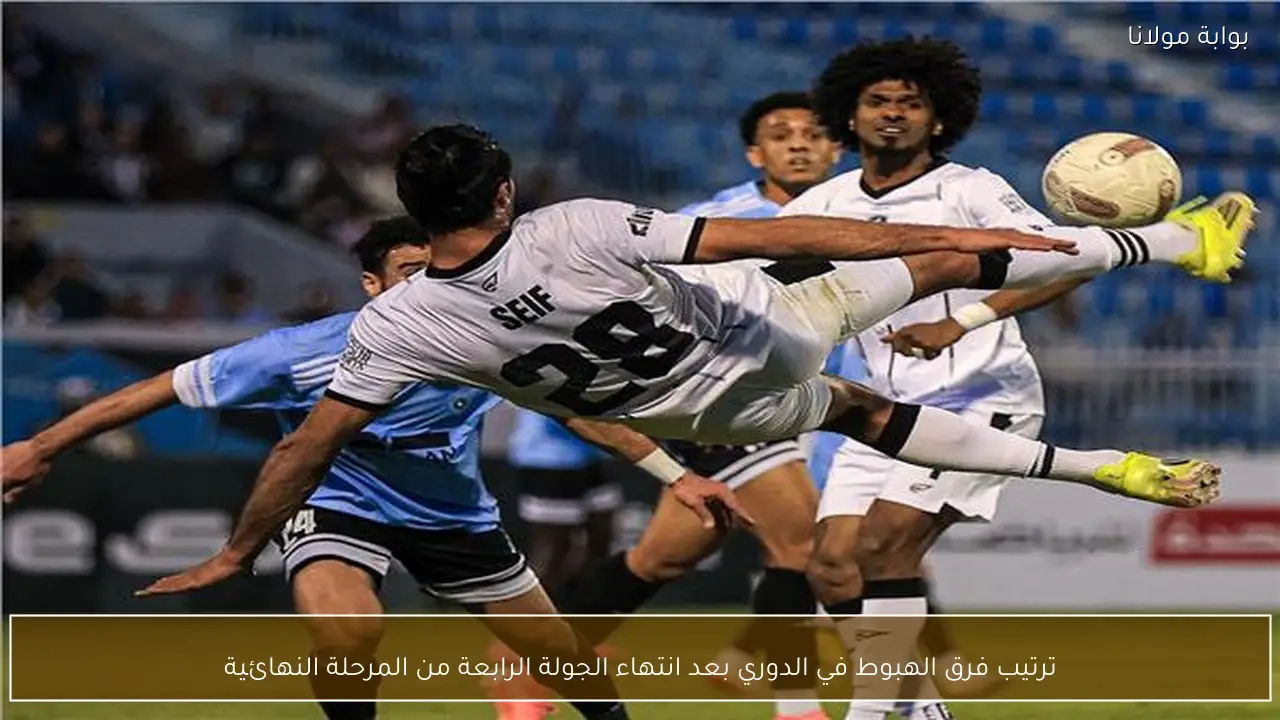 ترتيب فرق الهبوط في الدوري بعد انتهاء الجولة الرابعة من المرحلة النهائية