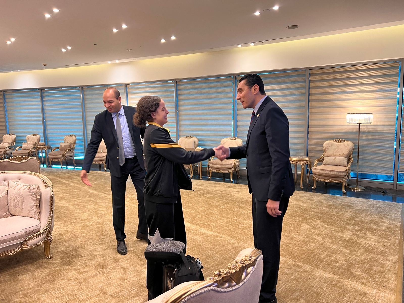 وزير الشباب والرياضة يستقبل هنا جودة وزير الشباب والرياضة يستقبل هنا جودة